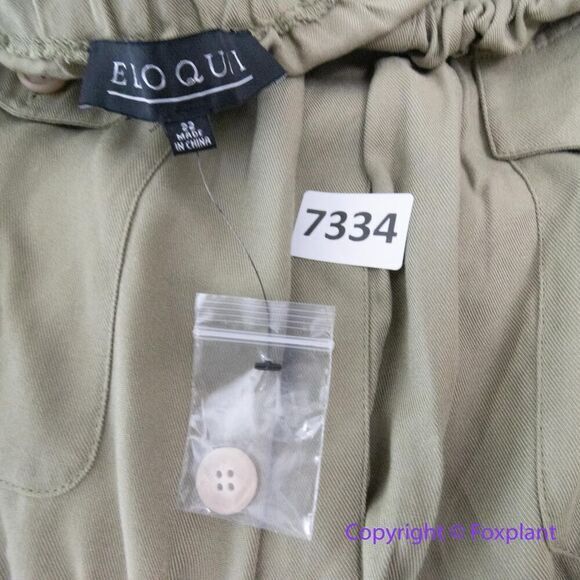 New! Eloquii Plus size Off The Shoulder Utility green‎ Jumpsuit , size 22 - Picture 12 of 15